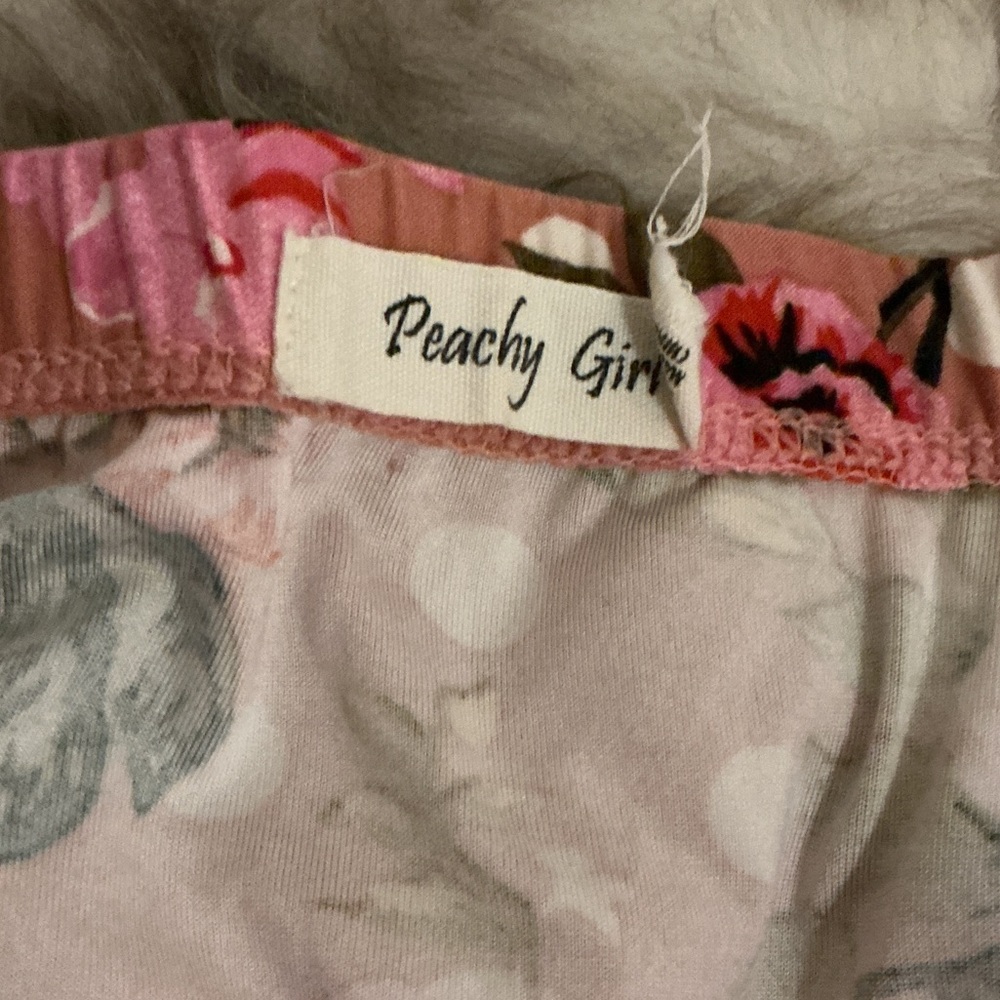 Floral Pink Polka Dot Mini Skirt - Picture 2 of 2